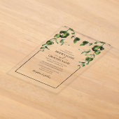 Faire-part de mariage rustique aux feuilles d'euca (Poser)