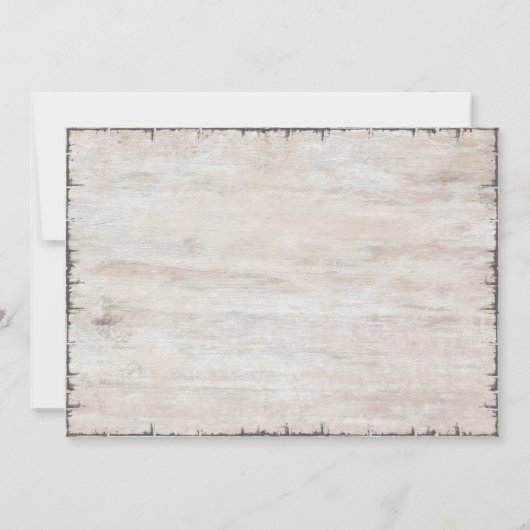 Faire-part de mariage rustique avec bois de cerf e (Dos)