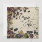 Faire-part de mariage rustique avec feuillage prin (Dos)