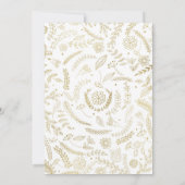 Faire-part de mariage rustique avec feuilles flora (Dos)