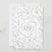 Faire-part de mariage rustique avec feuilles flora (Dos)