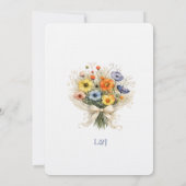Faire-part de mariage rustique avec jardin de fleu (Dos)