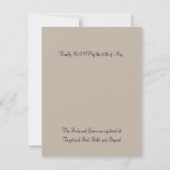 Faire-part de mariage rustique avec marguerite (Dos)