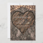 Faire-part de mariage rustique avec tronc d'arbre  (Dos)