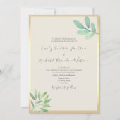 Faire-part de mariage Rustique avec Verdure (Devant)