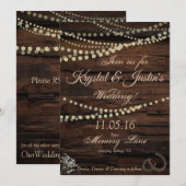 Faire-part de mariage Rustique Baby's Breath (Devant / Derrière)