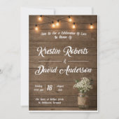 Faire-Part de Mariage Rustique Bébé Respiration Po (Devant)