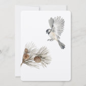 Faire-part de mariage rustique blanc, gris et oise (Dos)
