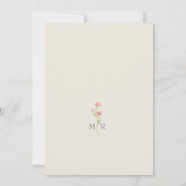 Faire-part de mariage rustique boho avec fleurs sa (Dos)
