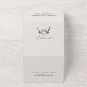 Faire-part de mariage rustique boho botanique en s (Dehors)