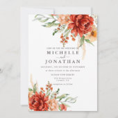 Faire-part de mariage Rustique Boho Fall Flowers (Devant)