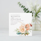 Faire-part de mariage Rustique Boho Fall Flowers (Debout devant)