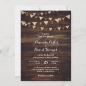Faire-part de mariage Rustique Burlap (Devant)