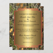 Faire-part de mariage rustique Camo Wood (Devant / Derrière)