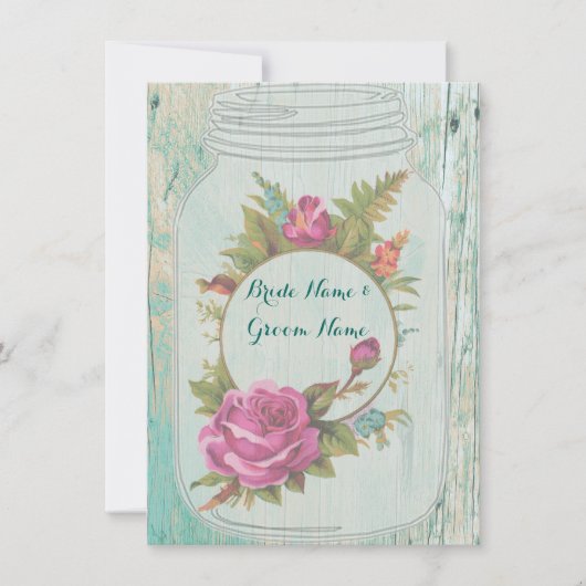 Faire-part de mariage rustique chic (Devant)