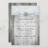 Faire-part de mariage rustique chic avec étincelle (Devant / Derrière)