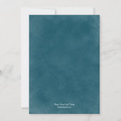 Faire-part de mariage rustique chic - Turquoise (Dos)