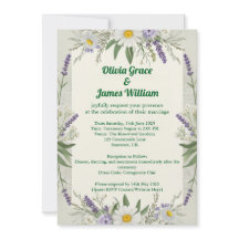 Faire-part de mariage rustique Cottagecore