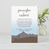 Faire-part de mariage rustique d'aquarelle de (Debout devant)