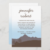 Faire-part de mariage rustique d'aquarelle de (Devant / Derrière)