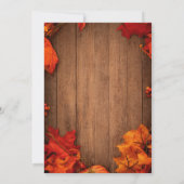 Faire-Part de Mariage Rustique d'Automne (Dos)
