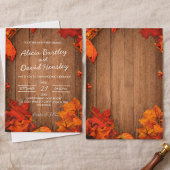 Faire-Part de Mariage Rustique d'Automne