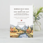 Faire-part de mariage Rustique d'automne (Debout devant)