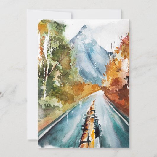 Faire-part de mariage Rustique d'automne (Dos)