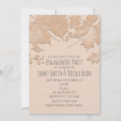 Faire-part de mariage rustique d'automne aux feuil (Devant)