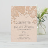 Faire-part de mariage rustique d'automne aux feuil (Debout devant)