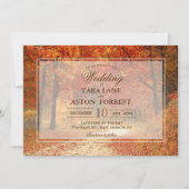 Faire-part de mariage rustique d'automne d'arbre (Devant)