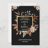 Faire-part de mariage Rustique de automne extérieu (Devant)