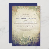 Faire-part de mariage rustique de bois de la Marin (Devant / Derrière)