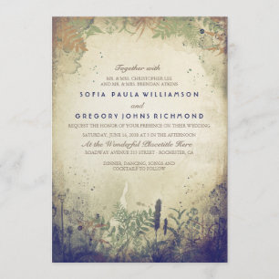 Faire-part de mariage rustique de bois de la Marin