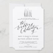 Faire-part de mariage rustique de calligraphie de (Devant)