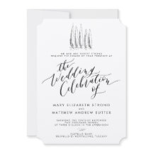 Faire-part de mariage rustique de calligraphie de