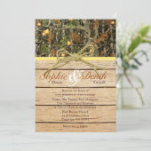 Faire-part de mariage rustique de Camo (Debout devant)