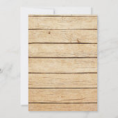 Faire-part de mariage rustique de Camo (Dos)