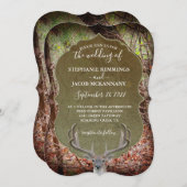 Faire-part de mariage rustique de chasse aux cerfs (Devant / Derrière)