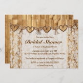 Faire-part de mariage rustique de dentelle de (Devant / Derrière)