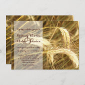 Faire-part de mariage rustique de ferme de champ (Devant / Derrière)