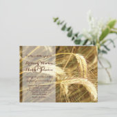 Faire-part de mariage rustique de ferme de champ (Debout devant)