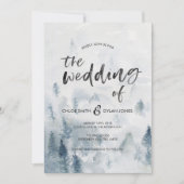 Faire-part de mariage rustique de la forêt d'aquar (Devant)