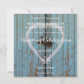 Faire-part de mariage rustique de la porte de la b (Dos)