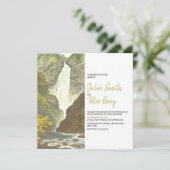 Faire-part de mariage Rustique de paysage de casca (Debout devant)