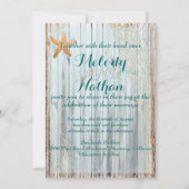 Faire-part de mariage Rustique de poisson-Starfish (Dos)