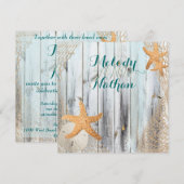 Faire-part de mariage Rustique de poisson-Starfish (Devant / Derrière)