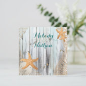 Faire-part de mariage Rustique de poisson-Starfish (Debout devant)