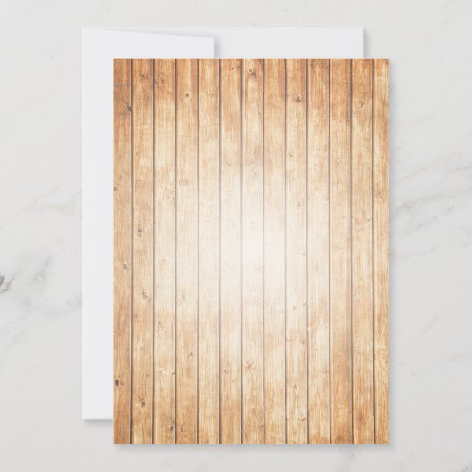 Faire-part de mariage rustique de pot de maçon (Dos)