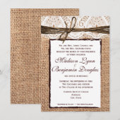 Faire-part de mariage rustique de regard de (Devant / Derrière)